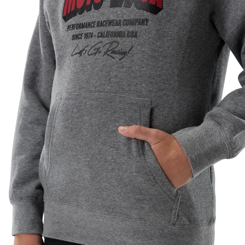 Felpa con Cappuccio da Bambino Go Race Fleece Heather Graphite Taglia S #5