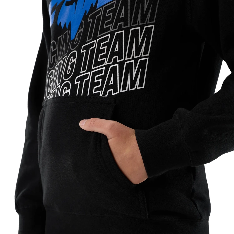 Felpa con Cappuccio da Bambino Coldpress Fleece Black Taglia L #5