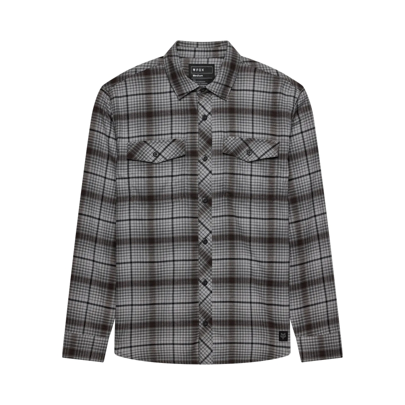 Camisa de Manga Longa Survivalist Core Flannel Steel Grey Tamanho S
