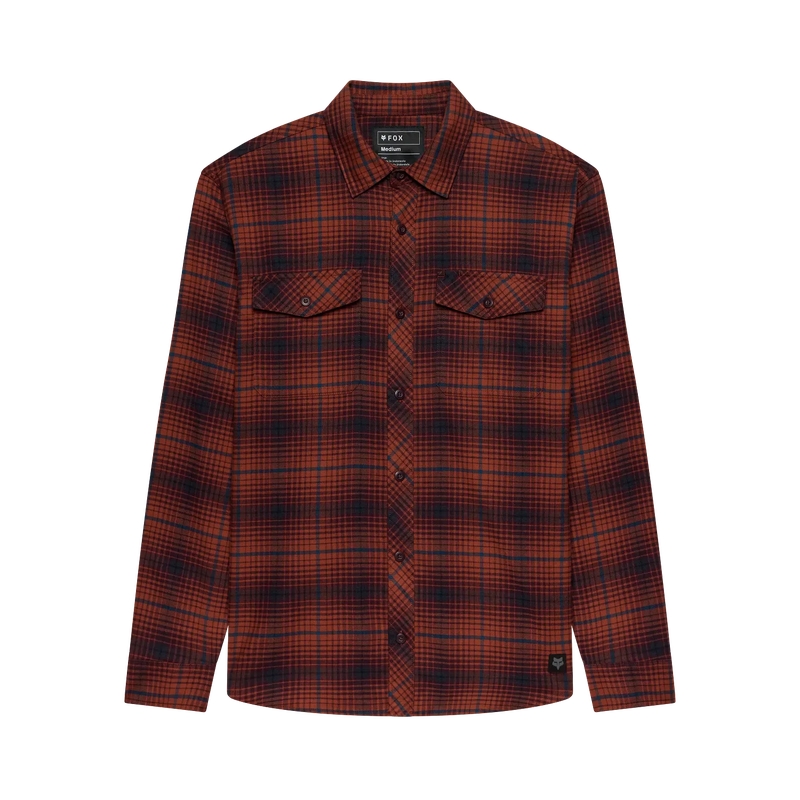 Langarm-Hemd Survivalist Core Flannel Amber Scarlet Größe S