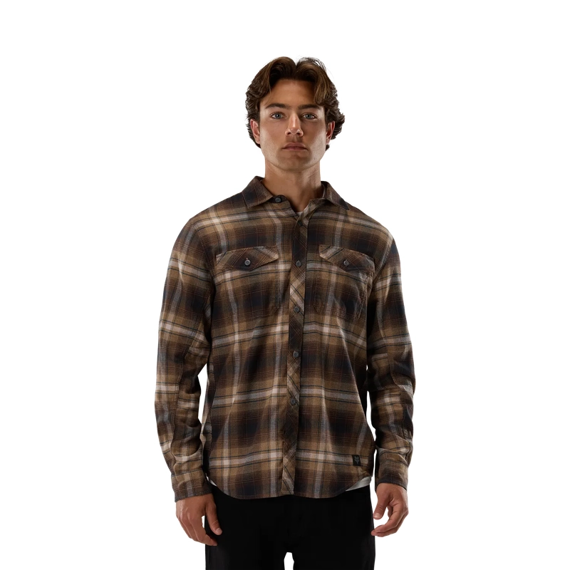 Camicia a Maniche Lunghe Survivalist Stretch Flannel Brown Sugar Taglia S #2