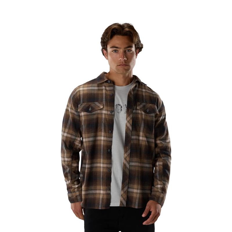 Camicia a Maniche Lunghe Survivalist Stretch Flannel Brown Sugar Taglia XXL #4