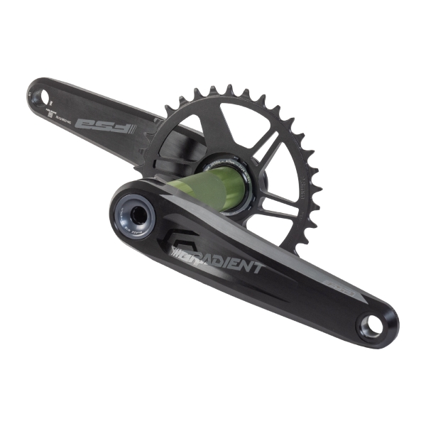 Coppia Pedivelle Gradient Modular Bb392Evo 1X 165 Mm, Nero, ( Corone Non Incluse)