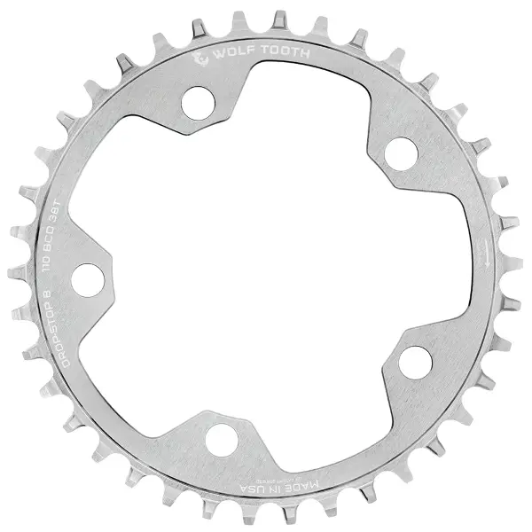 Corona Sram Bcd 110 5 Agujeros 1X 12V 38 Dientes Raw SilverDrop-Stop B - image