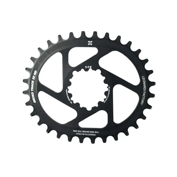 Corona Ovale Gecko Track 32D Sram GXP Offset 6mm Nero - image