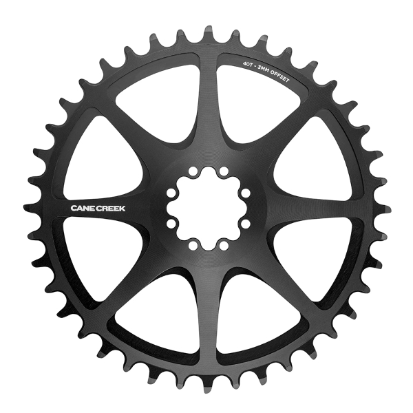 Monocorona Sram T-Type 40D Direct Mount 8 Fori 12v 3mm Offset Nero