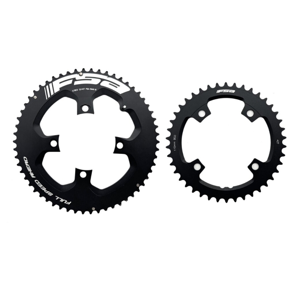 Coppia Corone Strada Sram SL-K/Powerbox 53-40D BCD 110mm Asimmetrico ABS 4 Fori AXS 2x12v Nero Wa789