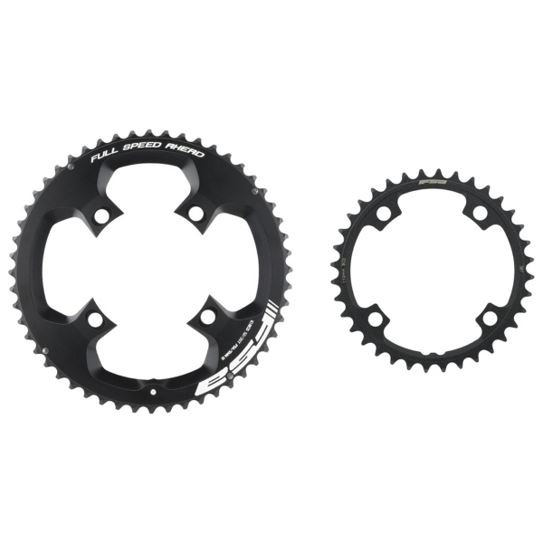 Coppia Corone SL-K/Powerbox Shimano 52-36D BCD 110mm Asimmetrico ABS 4 Fori 2x12v Nero Wa975