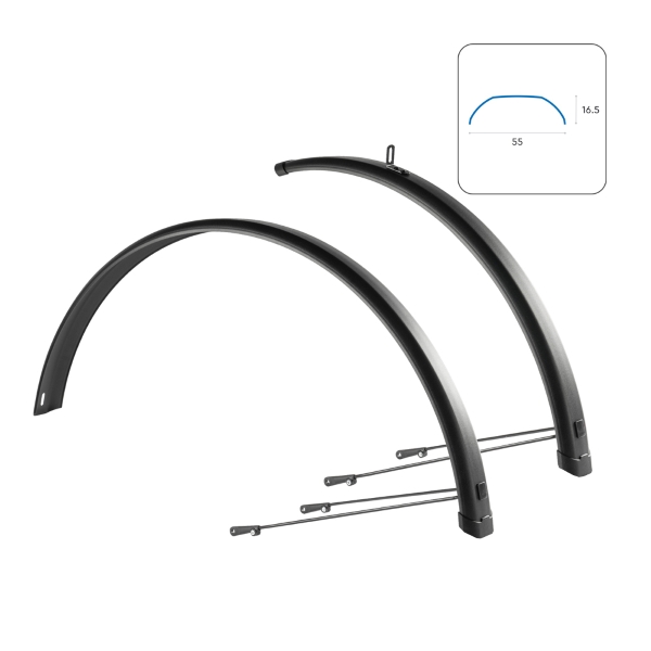 Trekking 55 alumínio 27,5-29 '' x 55 mm, preto fosco '' '
