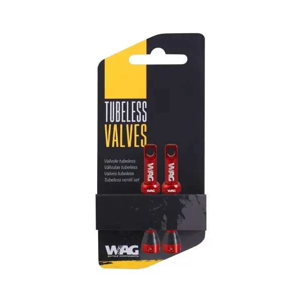Coppia Valvola Tubeless Alluminio 44Mm, Rosso #2