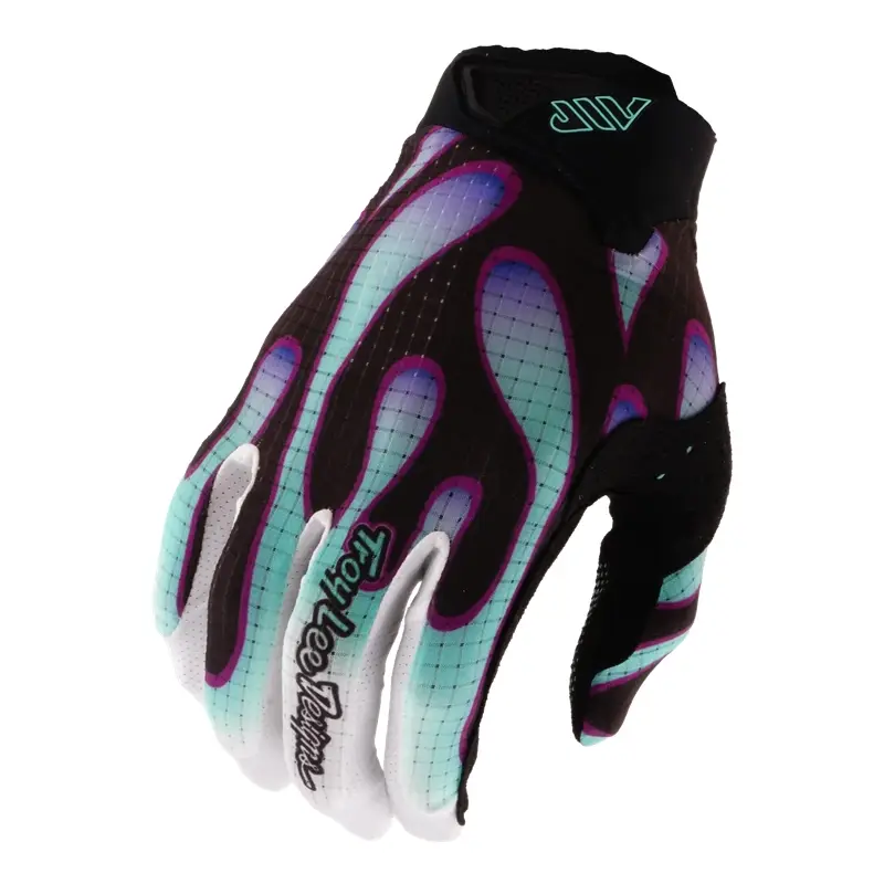 Luvas Air Infantil Overspray Preto/Real Teal Tamanho XS - image