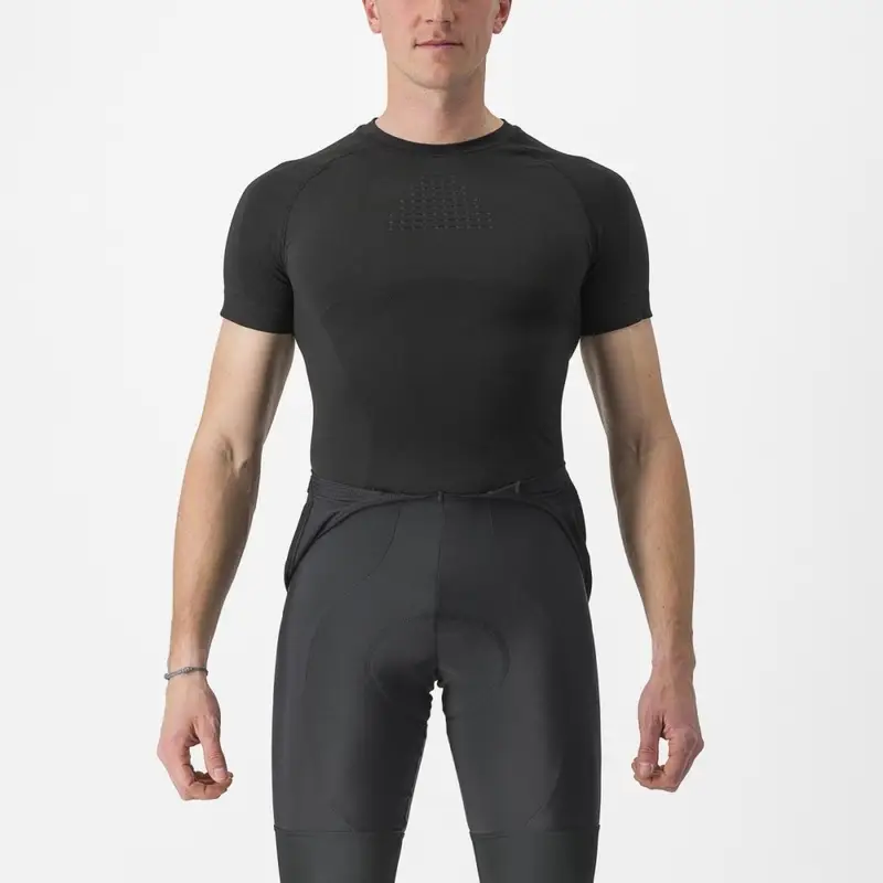 Maglia Intima A Maniche Corte Core Seamless Nero Taglia S/M - image