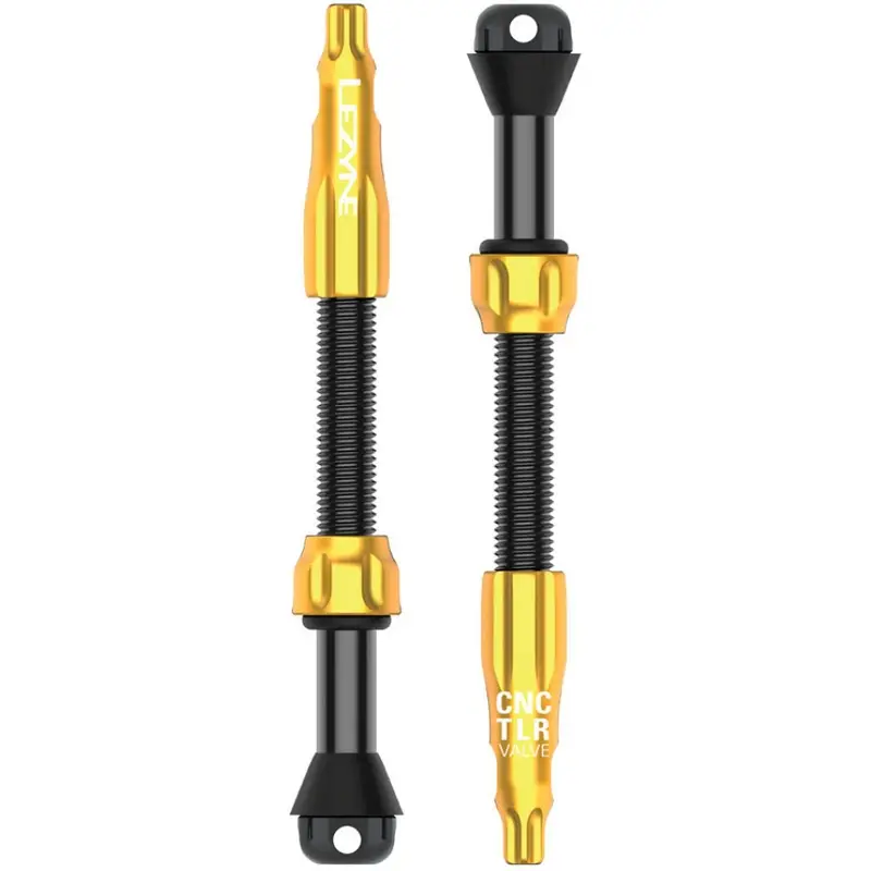 CNC Tubeless Valve Pair Pro 60mm Yellow - image