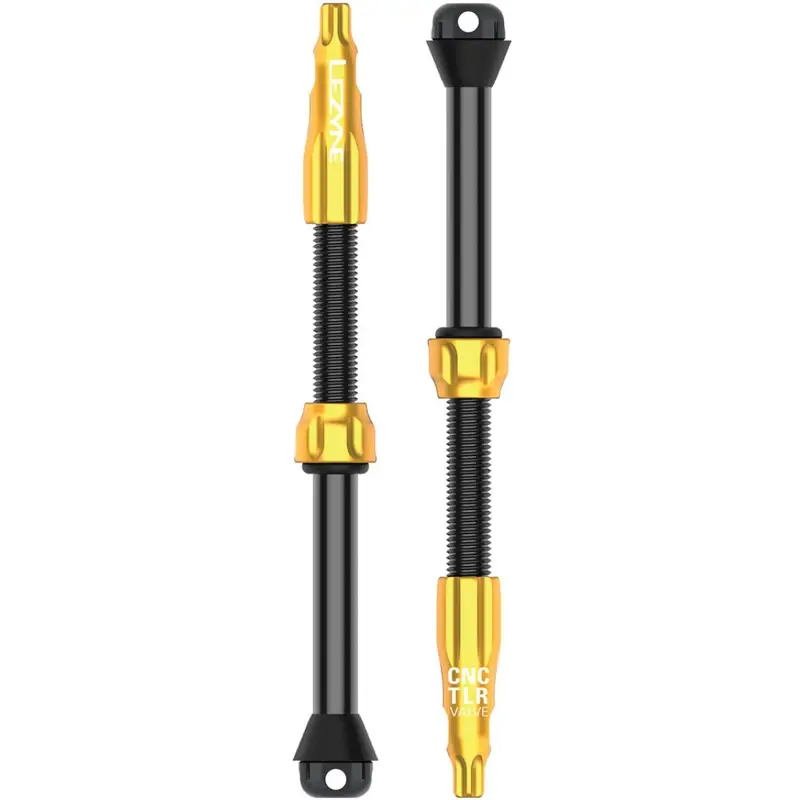 CNC Pro Tubeless Valve Pair 80mm Yellow - image