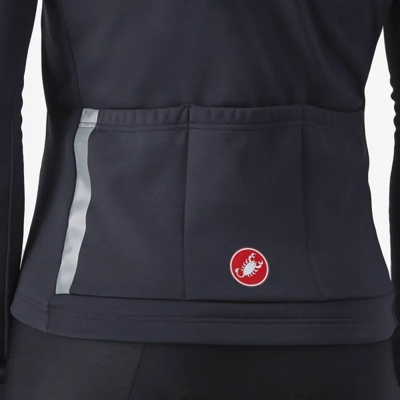 Langärmliges Thermo-Einstiegs-Trikot Schwarz/Rot Größe XS #3