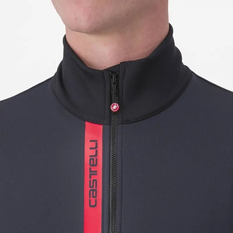 Langärmliges Thermo-Einstiegs-Trikot Schwarz/Rot Größe XS #4