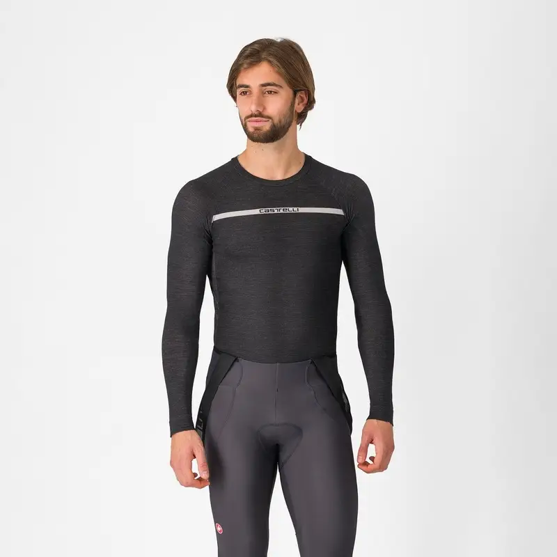 Maglia Intima Termica Merino Seamless Nero Taglia S/M - image