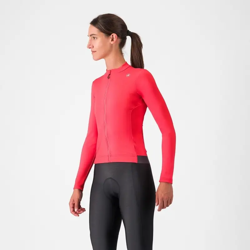Langärmliges Espresso Thermal Damenhemd Rot Größe XS - image