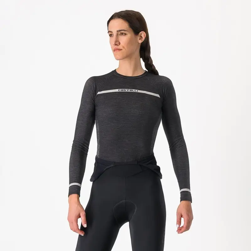 Maglia Intima Termica Merino Seamless Donna Nero Taglia S/M - image