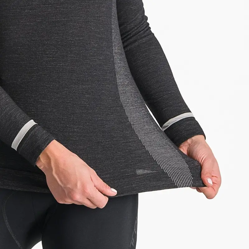 Maglia Intima Termica Merino Seamless Donna Nero Taglia S/M #3
