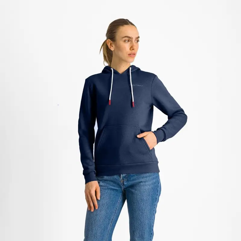 Sweat à Capuche Classique Femme Bleu Taille XS - image