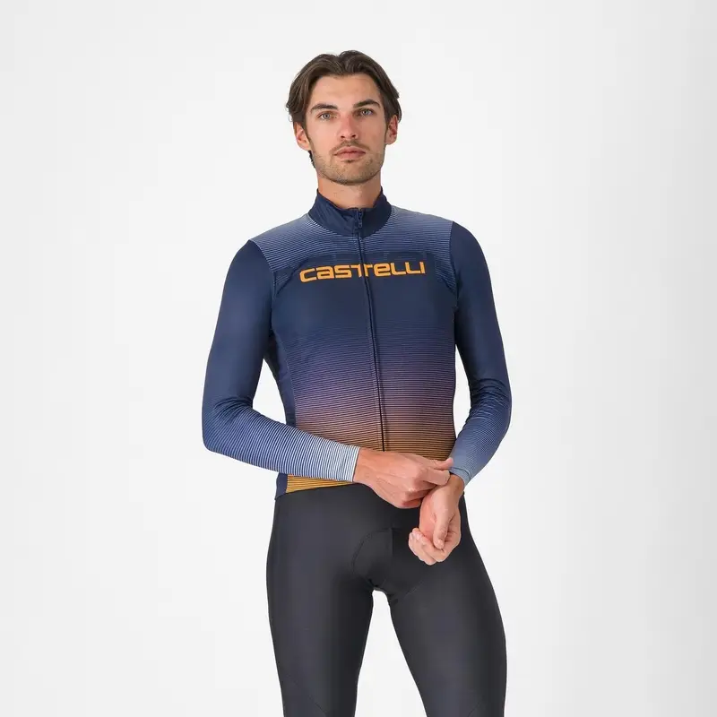 Maglia A Maniche Lunghe Apice Thermal Bleu/Orange Taille XS - image