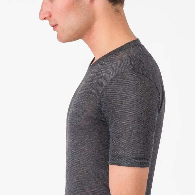 Maillot de corps à manches courtes gris moyen Taille XS #3