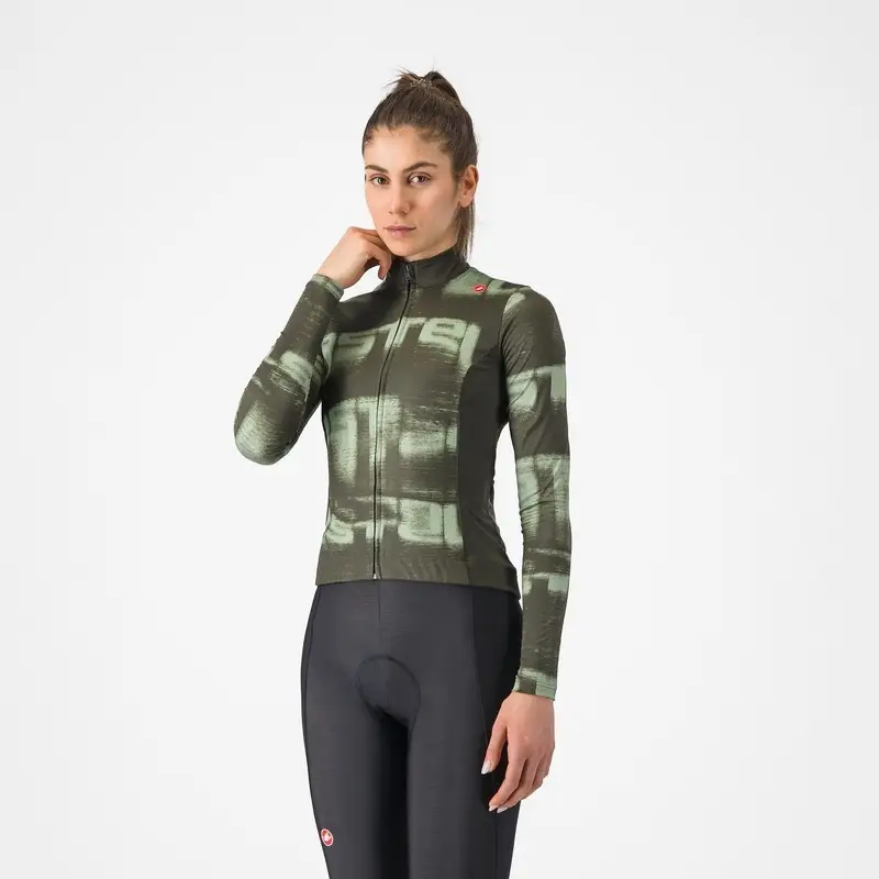 Maglia A Maniche Lunghe Blur Thermal Verde Taglia XS - image