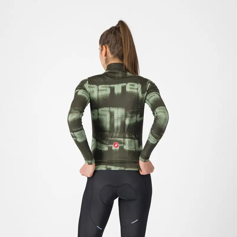 Maglia A Maniche Lunghe Blur Thermal Verde Taglia XS #1