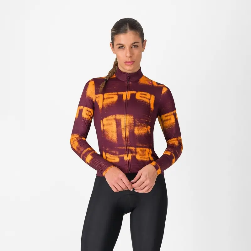 <p>Maillot Manches Longues Blur Thermal Bordeaux/Orange Taille XS</p> - image