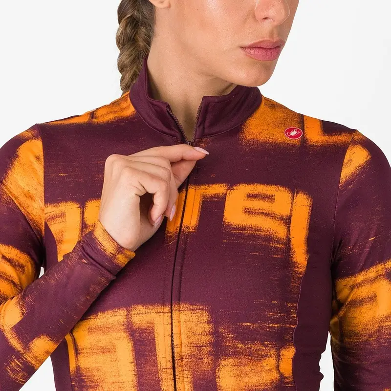 <p>Maillot Manches Longues Blur Thermal Bordeaux/Orange Taille XS</p> #2