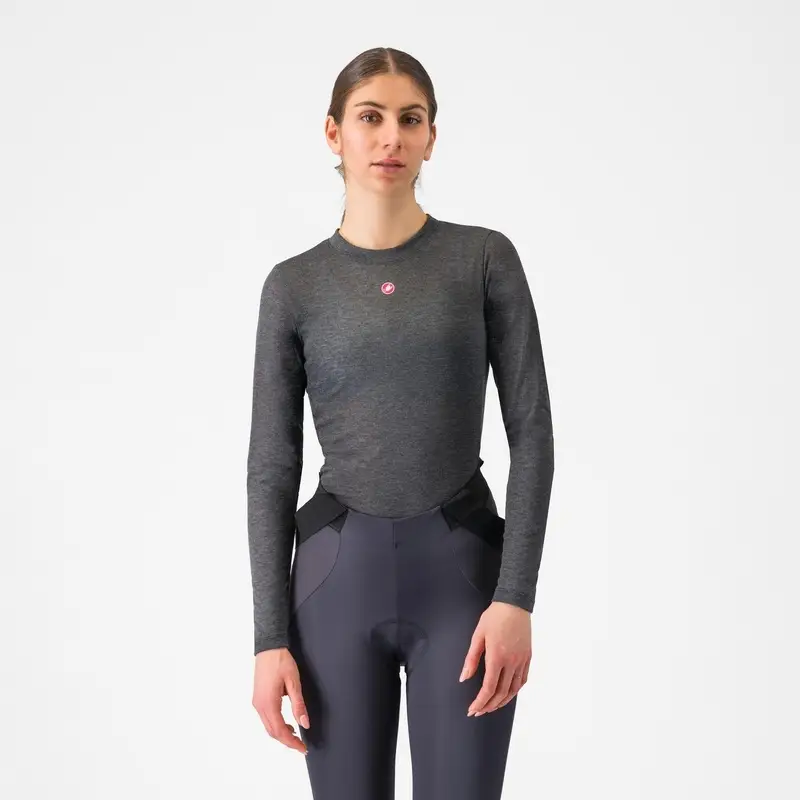 Maillot de Corps à Manches Longues Moyen Femme Gris Taille XS - image