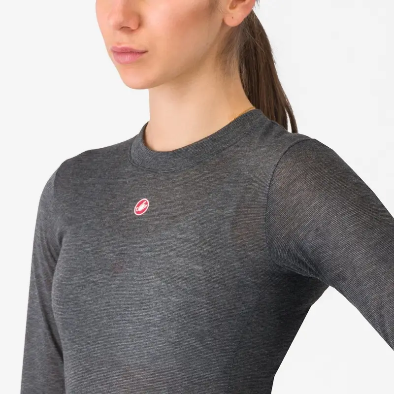 Maillot de Corps à Manches Longues Moyen Femme Gris Taille XS #2