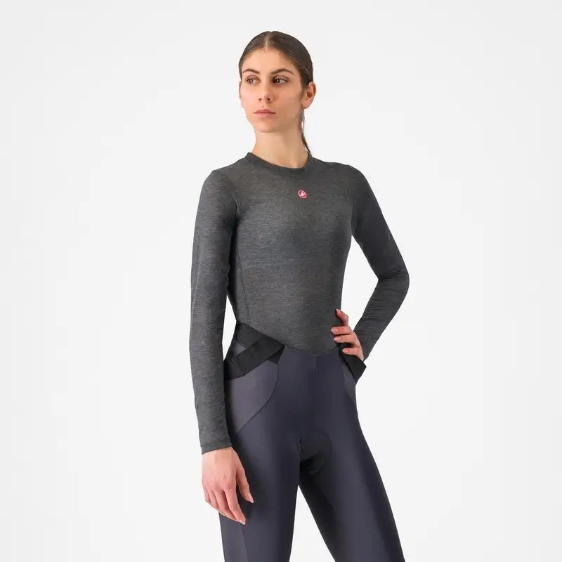 Maillot de Corps à Manches Longues Moyen Femme Gris Taille XS #3