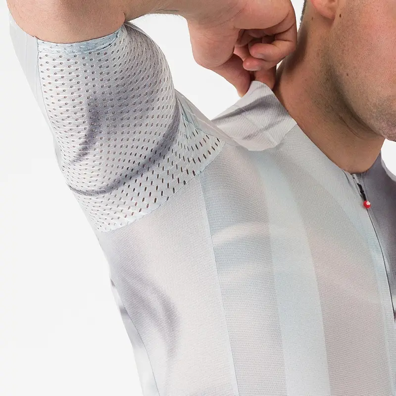 Maillot de Route Manches Courtes Jersey Aéro Race 8s Gris Argent/Gris Fumé Taille M #4