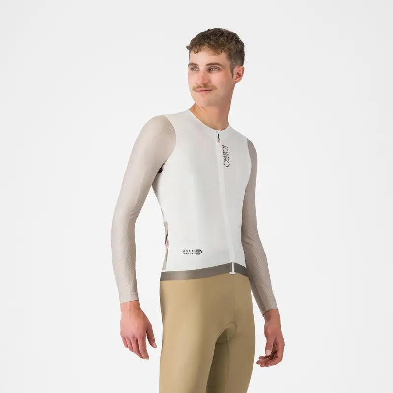 Maillot de Route Manches Longues Maillot Correct Ls Ivoire/Beige-Noir Taille L - image