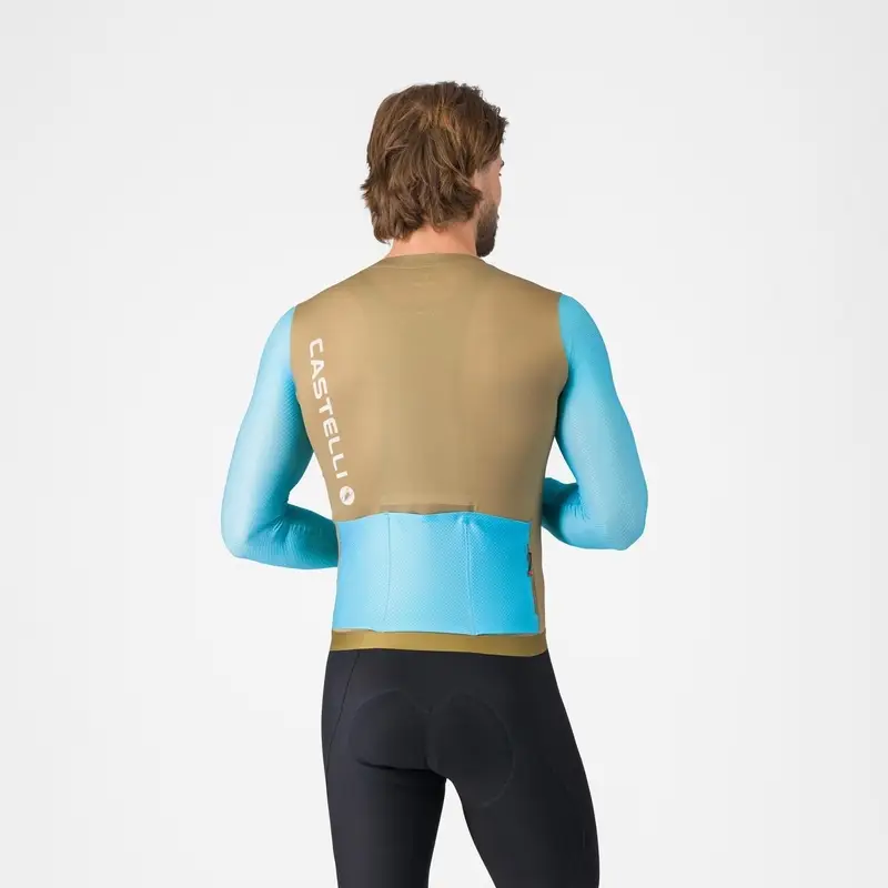 Camiseta de Carretera Manga Larga Jersey Ajustado Ls Elmwood/Neon Cobalto-Blanco Talla XL #1