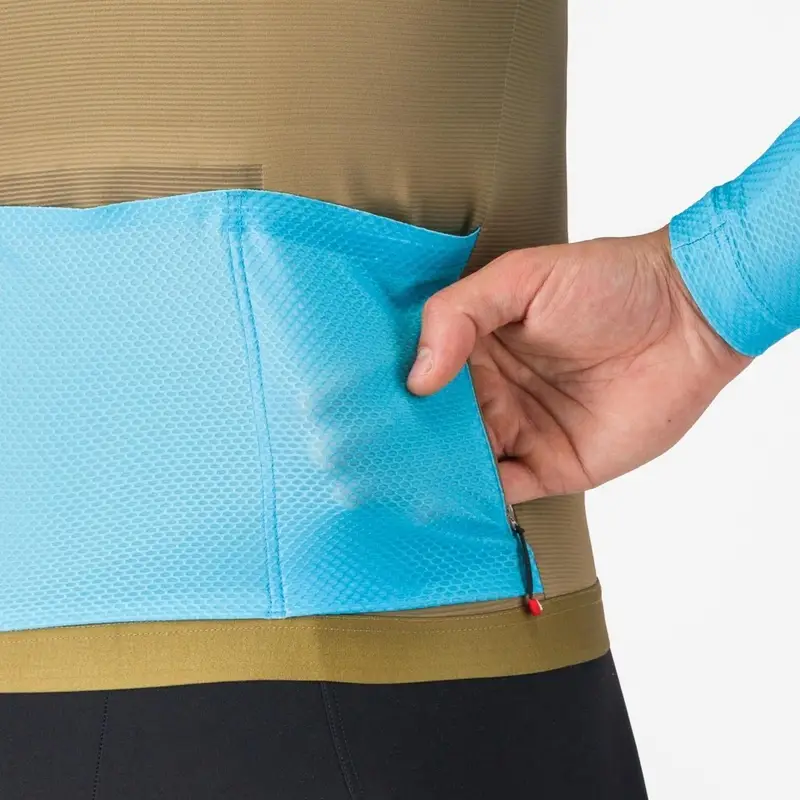 Straßen-Trikot Langarm Jersey Korrekt Ls Elmwood/Neon Cobalt-Weiß Größe XS #3