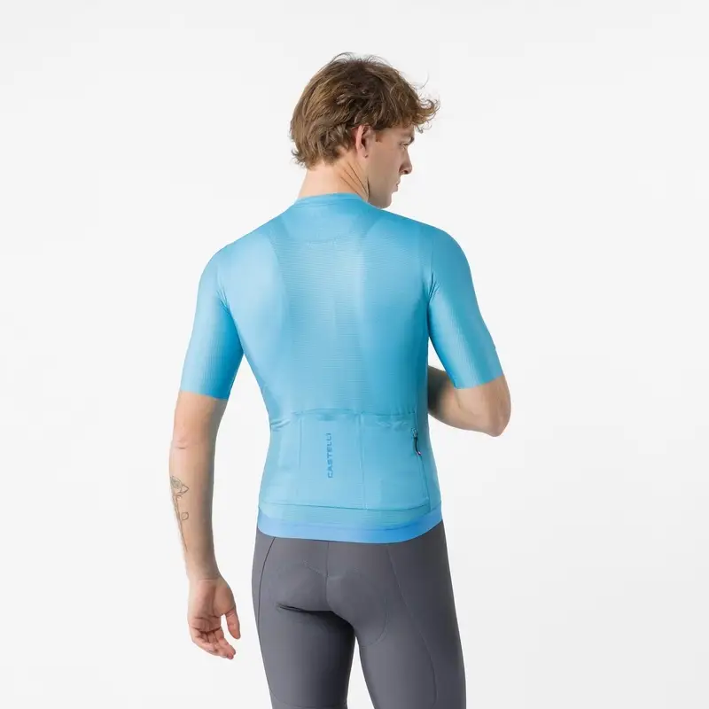 Straßen-Trikot Kurzarm Jersey Espresso 2 Neon Kobalt Größe L #1