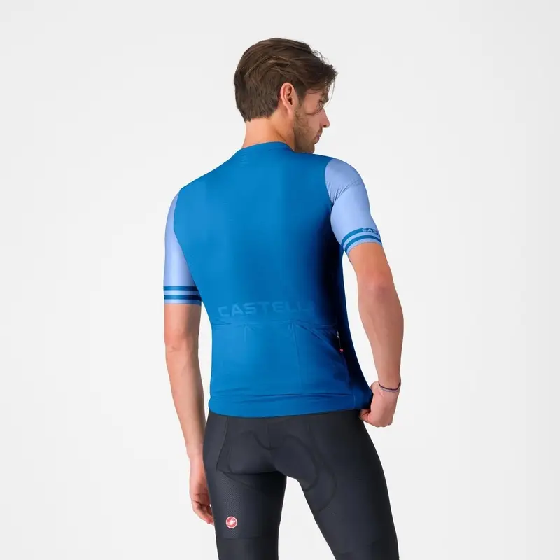 Strada Kurzarm Trikot Prologo Lite 2 Azzurro Italien Größe XS #1