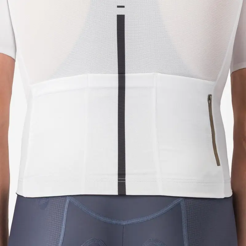 Maillot de Route Manches Courtes Jersey Deux Tons Logo Blanc/Noir Taille M #2