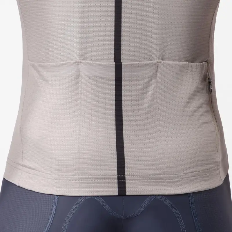 Road Short Sleeve Jersey Solid Color Logo Beige/Belgian Blue Size L #3