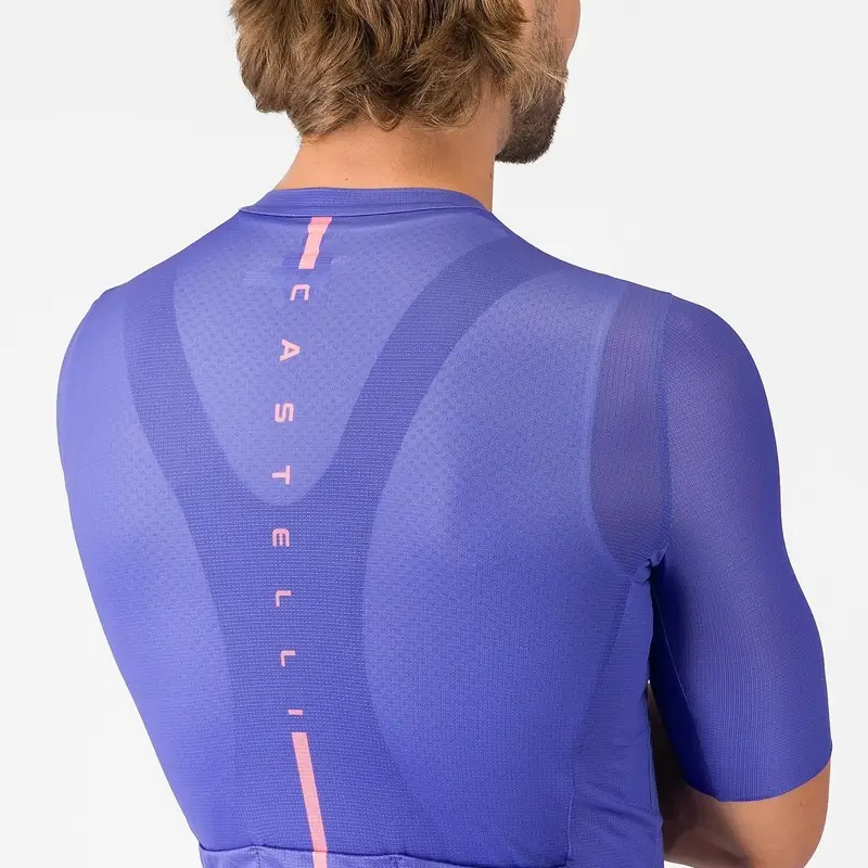 Road Short Sleeve Jersey Solid Color Logo Ultraviolet/Pink Giro Size XS #5