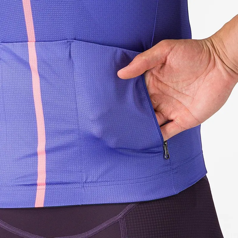 Maillot de Route Manches Courtes Maillot Drittone Logo Ultraviolet/Rose Giro Taille XXL #4