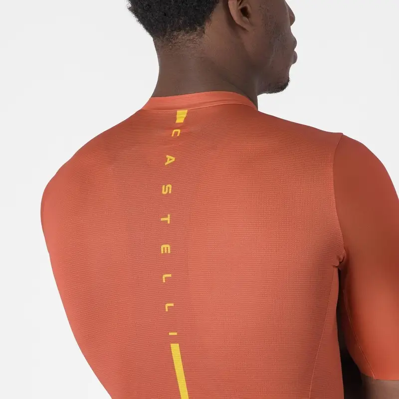 Maillot de Route Manches Courtes Maillot Deux Tons Logo Paprika/Mango Mojito Taille M #3