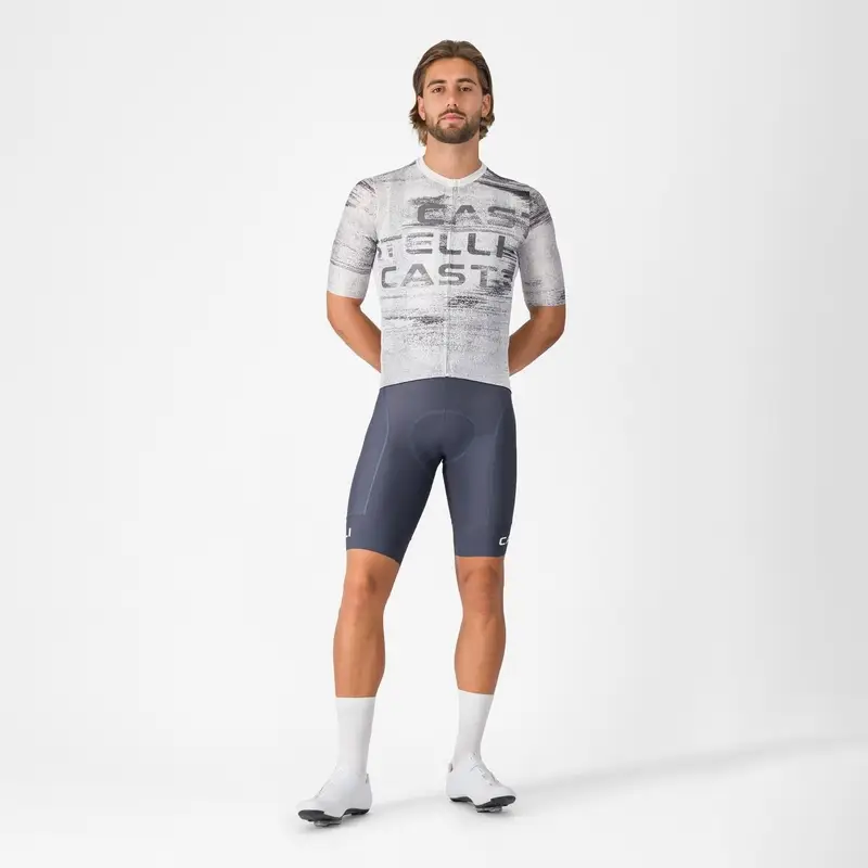 Maillot de Route Manches Courtes Jersey Stratus Logo Blanc/Gris Fumée Taille M #5