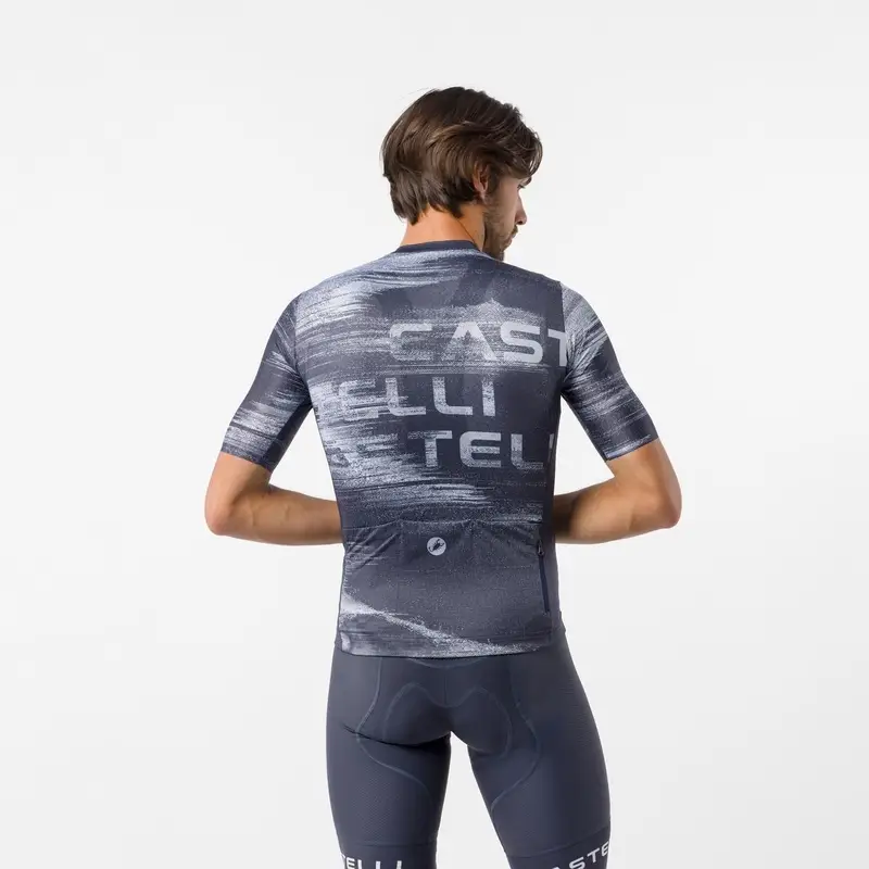 Maillot de Route Manches Courtes Jersey Stratus Logo Bleu Crépuscule/Ciel Hivernal Taille L #1
