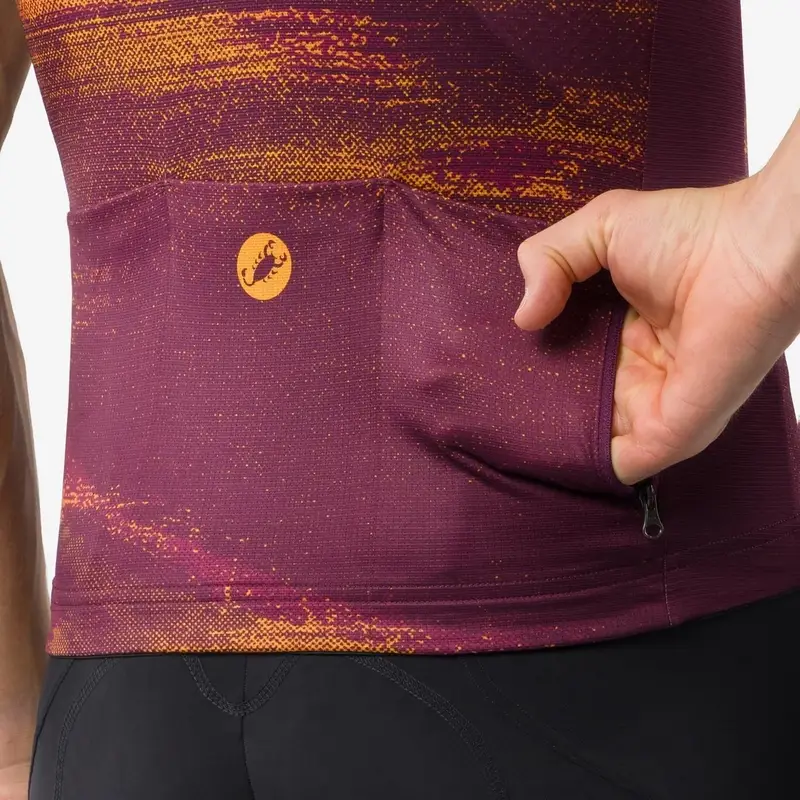 Road Short Sleeve Jersey Stratus Logo Deep Bordeaux/Winter Sky Size XS #3