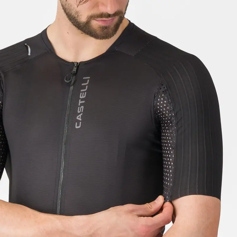 Straßen-Trikot Kurzarm Jersey Unlimited Pro 2 Schwarz Größe S #2