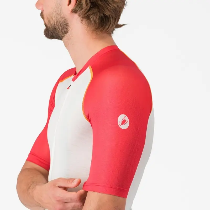 Road Short Sleeve Jersey Unlimited Endurance 3 Ivory/Rich Red-Vivid Orange Size XS #2